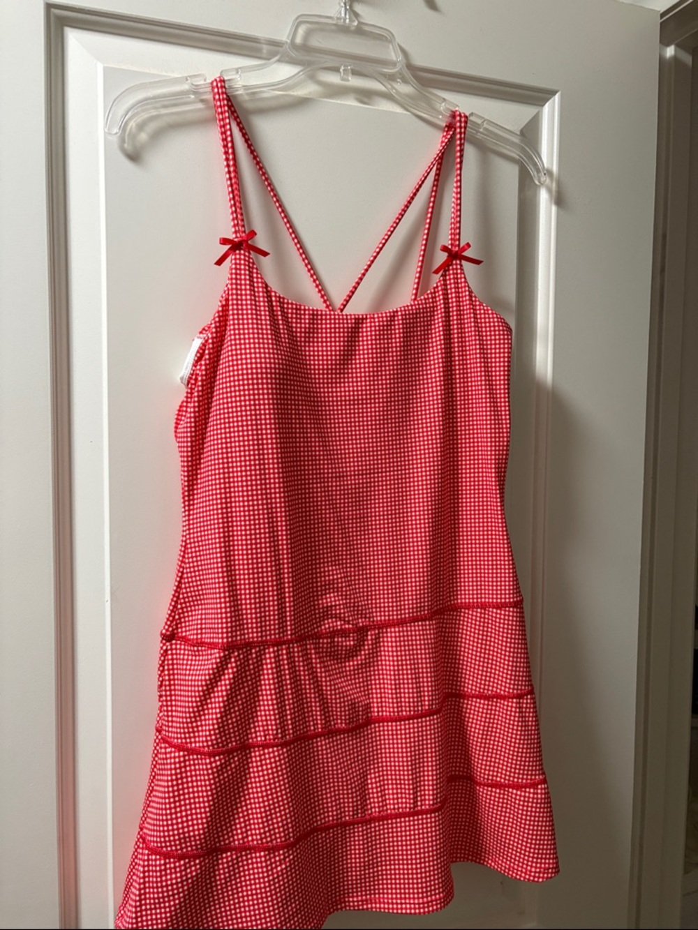 altar'd state Women’s Red Gingham active dress medium brand new with tags